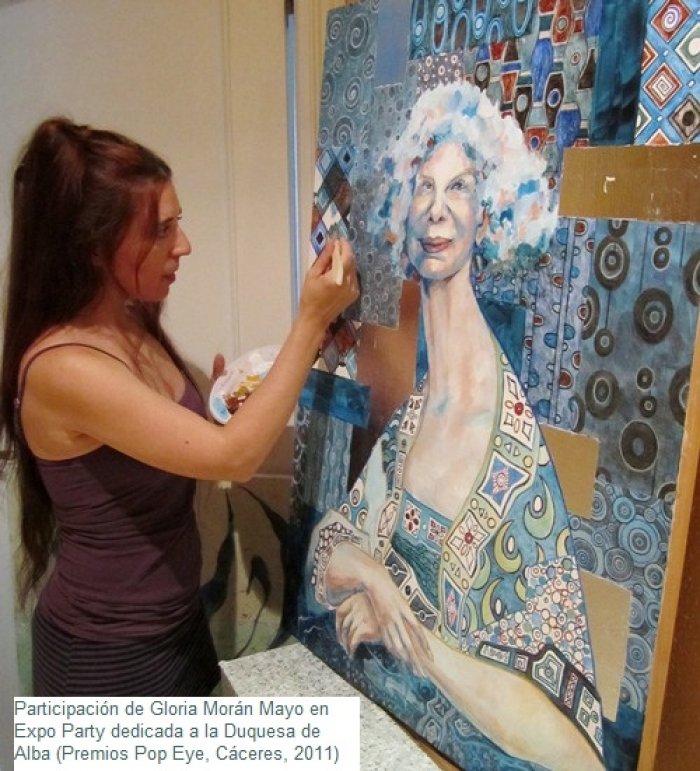 Gloria Moran Mayo pintando a la Duquesa de Alba Gloria Moran Mayo pintando a la Duquesa de Alba